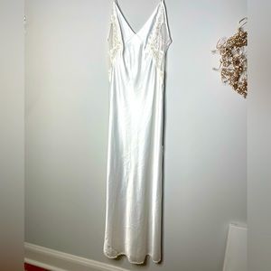 Worn once! Beautiful Victoria's Secret silky white embellished gown 💕